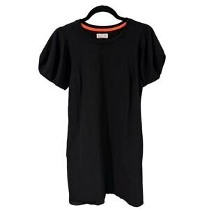 Velvet By Graham & Spencer, Black Cotton Mollie Dress, Puffy Shoulders, Size XS